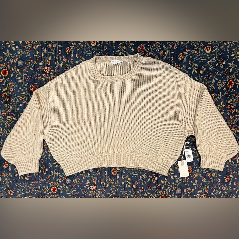 Good American cotton sweater new with tags